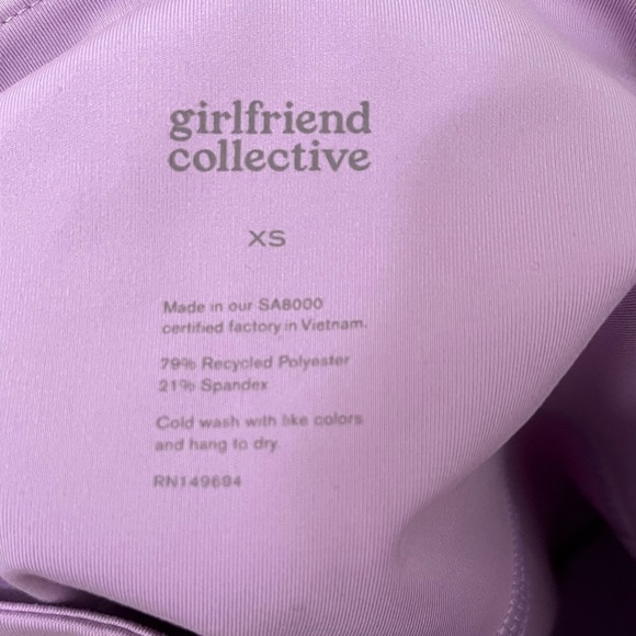 Girlfriend Collective Compressive Pocket Legging Lavender Lilac XS - Picture 2 of 5